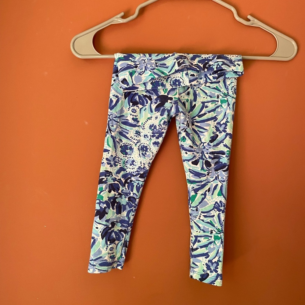 Lilly Pulitzer Blue and Green Casual Bottoms with Vibrant Print- Girls SZ XS
